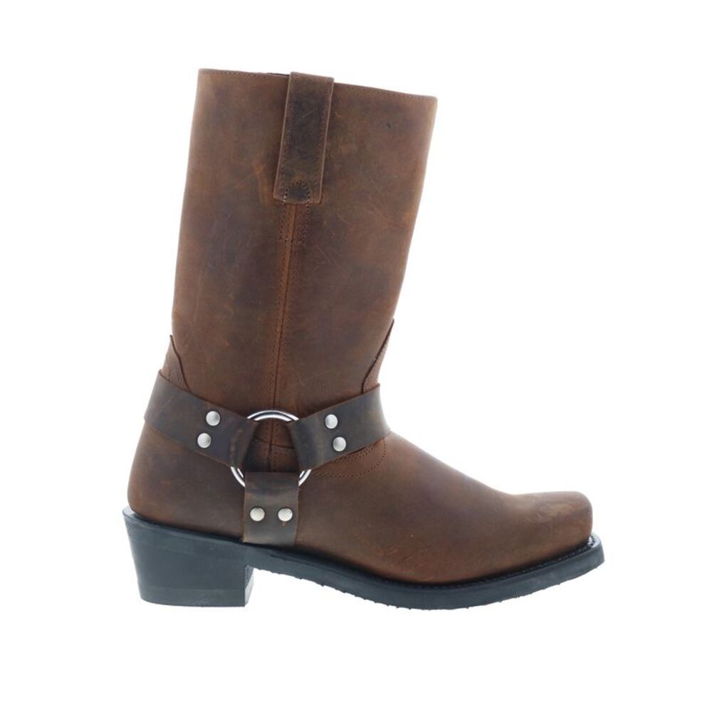 Jama Old West Womens Harness Boot Brown Boots (NWT)